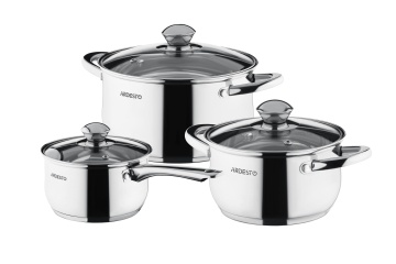 Набір посуду ARDESTO Gemini Gourmet Varese, 6 предметів, нержавіюча сталь (AR1906PS)