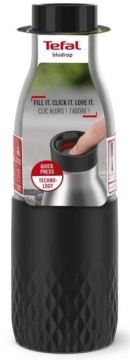 Термопляшка Tefal Bludrop soft touch, 500мл, нержавіюча сталь, графітовий (N3110510)