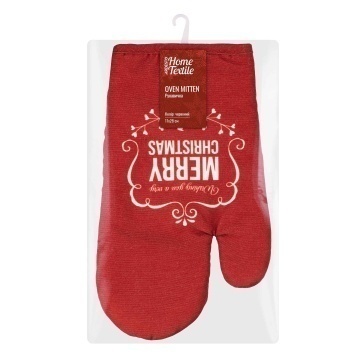 Рукавичка Ardesto Christmas Happy Holidays 17х28см, 90% поліестер, 10% бавовна, червоний (ART05HH)