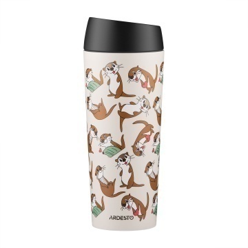 Термокухоль ARDESTO Coffee Time Otter 450мл, нержавіюча сталь, бежевий (AR2645OT)