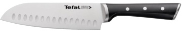 Кухонний ніж Сантоку Tefal Ice Force, 18см, нержавіюча сталь, пластик, чорний (K2320614)