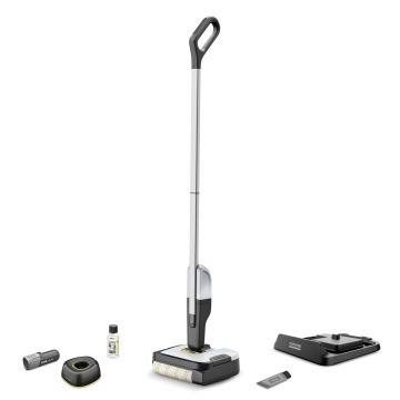 Підлогомийна машина Karcher безпровідна FC 2-4 Battery Set, вода -0.2л, автон. робота до 20хв, вага-2.3кг, білий (1.056-200.0)
