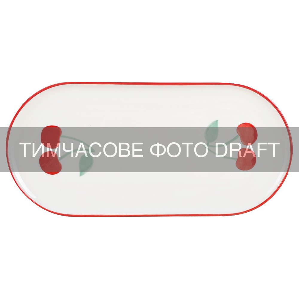 Блюдо ARDESTO Cherry, 25х11.6см, порцеляна, овальна, багатокольоровий (AR2125C)