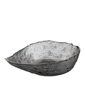 Салатник ARDESTO Leaf, 21.5см, скло, сірий (AR5011)