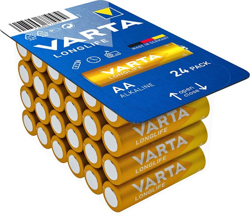 Батарейка Varta Longlife лужна AA блістер, 24 шт (04106301134)