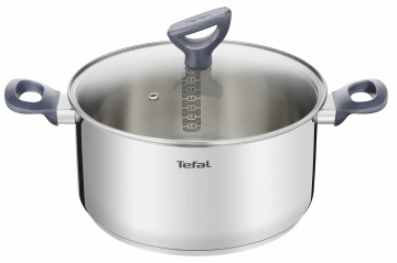 Каструля Tefal Daily Cook з кришкою, 24см, нержавіюча сталь, алюміній, бакеліт (G7124645)