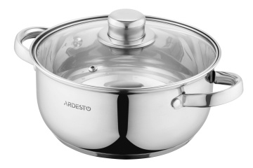 Каструля зі скляною кришкою ARDESTO Gemini Gourmet Aosta, 2.7л, нержавіюча сталь (AR1926BC)