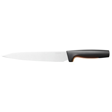 Кухонний ніж для м'яса Fiskars Functional Form, 21см, нержавіюча сталь, пластик, чорний (1057539)