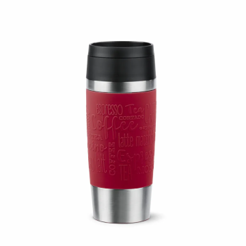 Термочашка Tefal Travel Mug Classic, 360мл, нержавіюча сталь, червоний (N2020410)