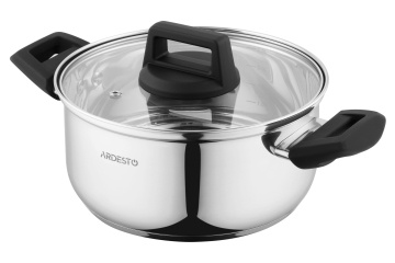 Каструля зі скляною кришкою Ardesto Gemini Piemonte, 2.9л, нержавіюча сталь, бакеліт (AR3529G)