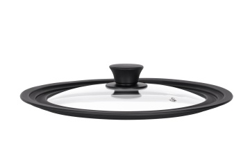 Кришка універсальна ARDESTO Black Mars, Smart, 24х26х28см, термостійке скло, силікон (AR2428UL)