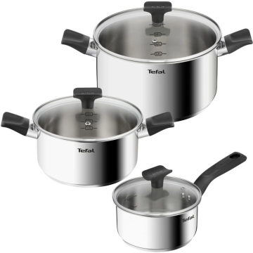 Набір посуду Tefal Delicious, 6предметів, нержавіюча сталь, бакеліт, скло (B925S655)
