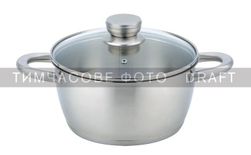 Каструля зі скляною кришкою ARDESTO Gemini Lucca, 2.3л, нержавіюча сталь (AR4323LC)