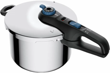 Скороварка Tefal Secure Trendy, 6л, з паровим кошиком, нержавіюча сталь, пластик (P2580701)