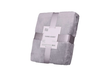 Плед ARDESTO Flannel, 160х200см, 100% поліестер, сірий (ART0203SB)