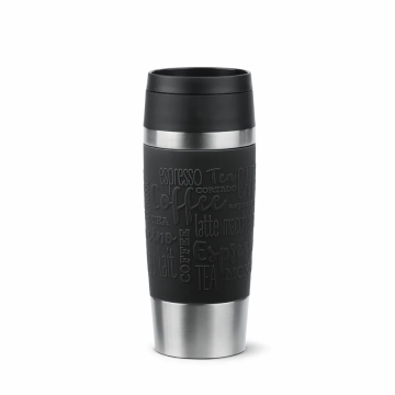 Термочашка Tefal Travel Mug Classic, 360мл, нержавіюча сталь, чорний (N2020210)