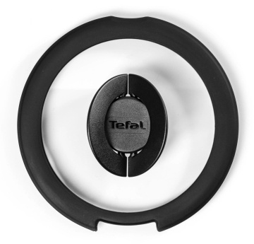 Кришка Tefal Ingenio 22см, скло, силікон, прозоро-чорний (L9846453)
