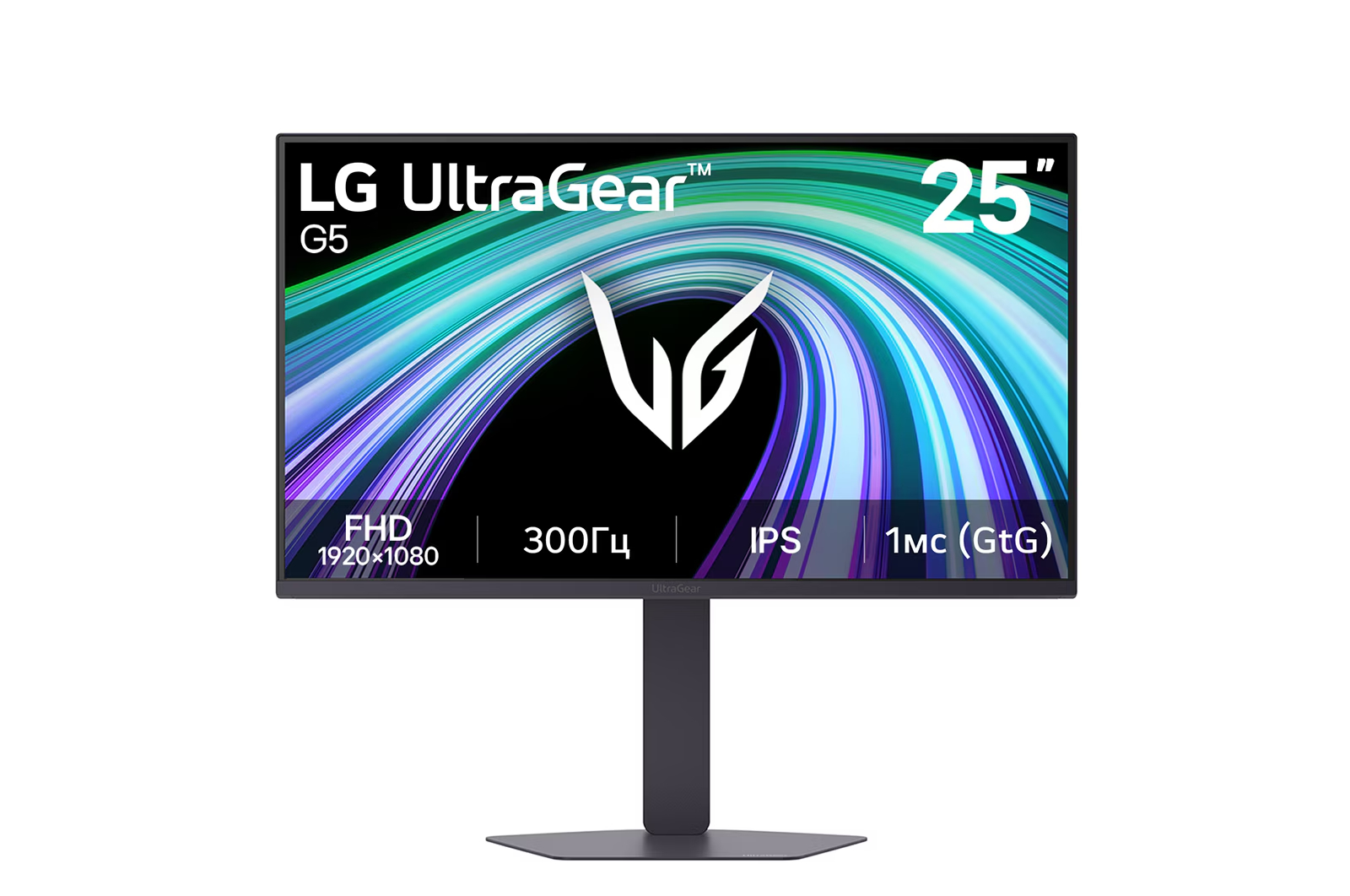 Монітор LG 24.5" HDMI, DP, Audio, IPS, 300Hz, 1ms, sRGB 99%, G-SYNC, FreeSync, Pivot, HDR10 (25G550B-B)