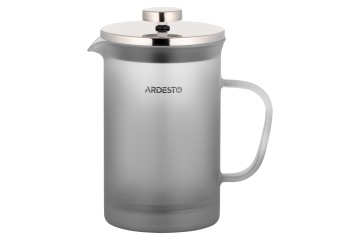 Френч-прес ARDESTO Fresh Matt, 800мл, боросилікатне скло, пластик, сірий (AR1108PFM)
