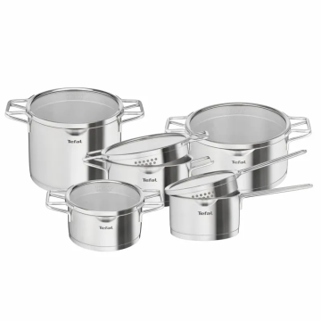 Набір посуду Tefal Nordica, 10пр., нержавіюча сталь, скло (H852SA56)
