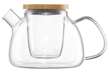 Заварник ARDESTO, 1000мл, боросилікатне скло, бамбук, прозорий (AR3010GF)