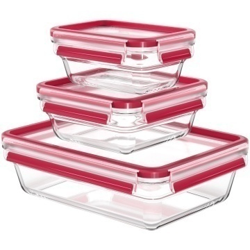 Набір контейнерів Tefal Master Seal, 3шт, жаростійке скло, прозорий (N1050910)