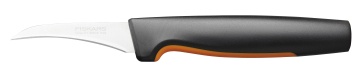 Кухонний ніж для овочів вигнутий Fiskars Functional Form, 6.8см, нержавіюча сталь, пластик, чорний (1057545)