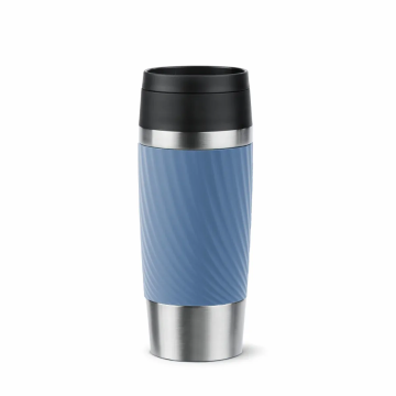 Термочашка Tefal Travel Mug Classic Twist, 360мл, нержавіюча сталь, блакитний (N2024510)