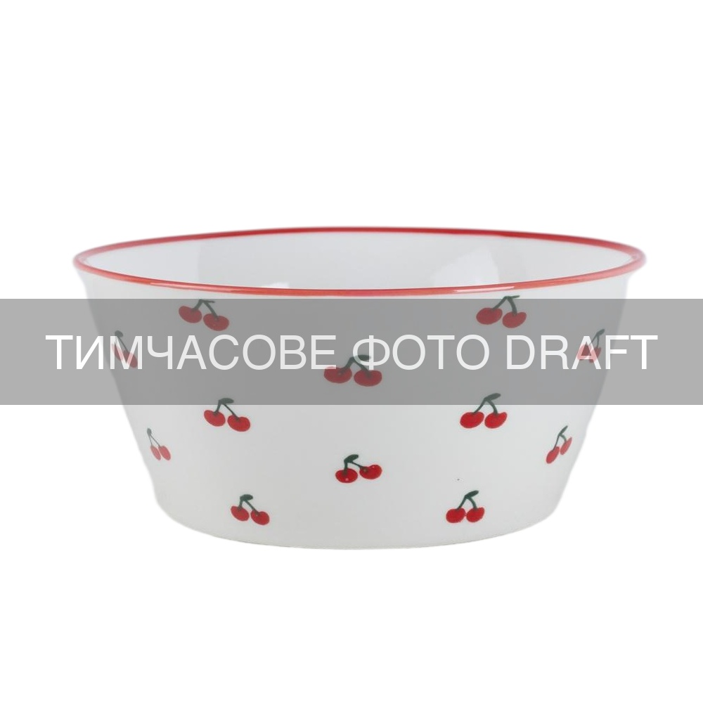 Салатник ARDESTO Cherry, 14см, 450мл, порцеляна, багатокольоровий (AR2114C)