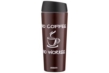 Термокухоль ARDESTO Coffee Time, 450мл, нержавіюча сталь, коричневий (AR2645CB)
