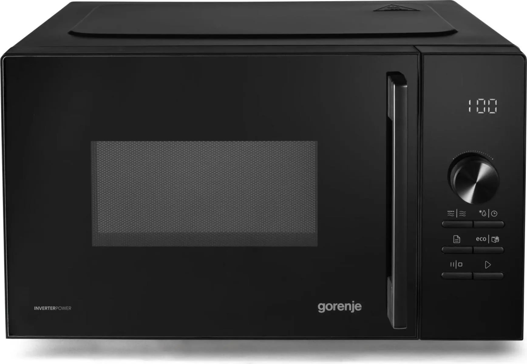 Мікрохвильова піч Gorenje, 23л, електр. керув., 800Вт, дисплей, 20 програм, інвертор, чорний (MO23A4B5)