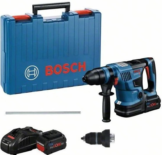 Перфоратор акумуляторний ударний Bosch Professional GBH 18V-34 CF SDS plus 18В акб 1x8А·год 0-2900уд/хв 0-500об/хв 5.8Дж кейс ЗП 5кг (0.611.914.002)