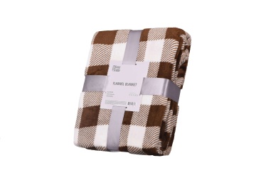 Плед ARDESTO Flannel, 160х200см, 100% поліестер, клітинка, бежевий (ART0103PB)