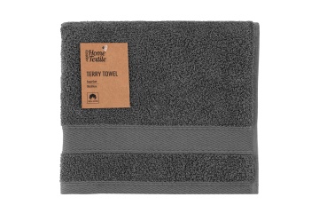 Рушник махровий ARDESTO SuperSoft, 50х90см, 100% бавовна, сірий темний (ART2250MC)