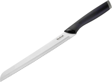 Ніж для хліба Tefal Comfort, з чохлом, 20см, нержавіюча сталь, пластик, чорний (K2213444)