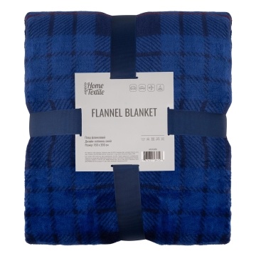 Плед ARDESTO Flannel 160х200см, 100% поліестер, клітинка, синій (ART0134PB)
