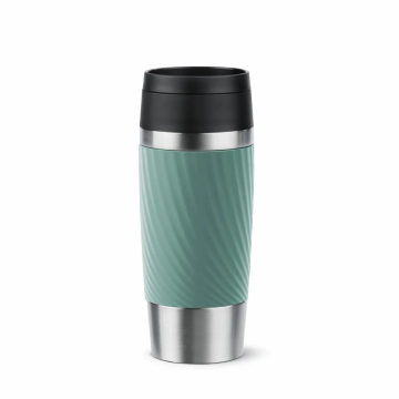 Термочашка Tefal Travel Mug Classic Twist, 360мл, нержавіюча сталь, зелений (N2024310)