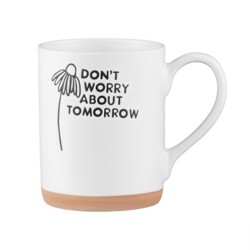 Чашка ARDESTO Don't worry, 535мл, кераміка, білий (AR3036)