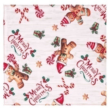 Ранер ARDESTO Christmas Gingerbread 33х137см, 100% поліестер, червоний (ART01HCG)