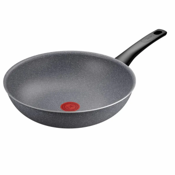 Сковорода ВОК Tefal Hard Stone,28см, алюміній, бакеліт, сірий (D4561932)