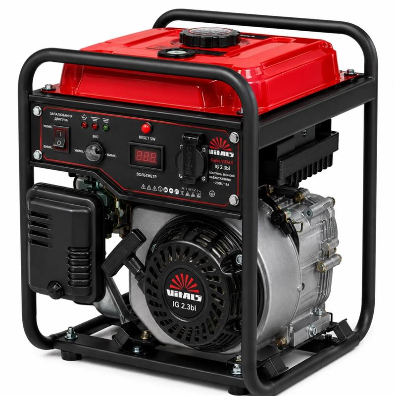 Генератор бензиновий інверторний Vitals IG 2.3bl 230В, 2.3/2.6кВт, ручний стартер, 22кг (250580)