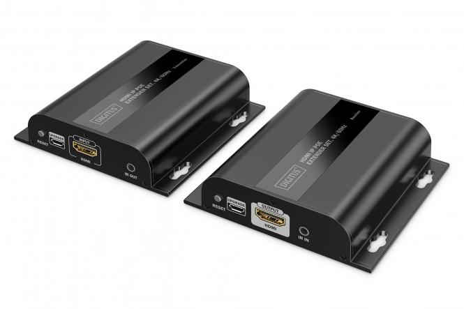 Подовжувач DIGITUS HDMI IP PoE Extender Set, 4K/60Hz, 120/200 m, CAT (DS-55353)