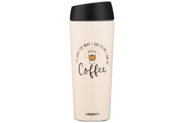 Термокухоль ARDESTO Coffee Time, 450мл, нержавіюча сталь, бежевий (AR2645C)
