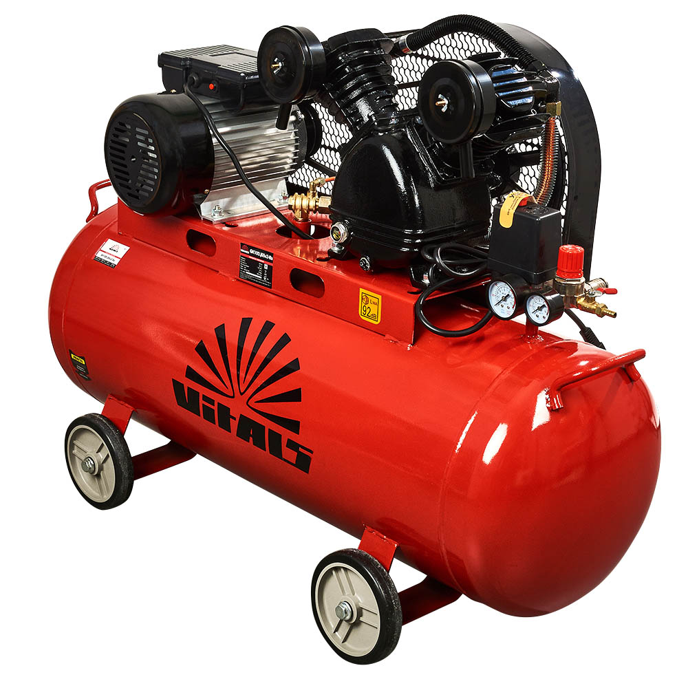 Компресор повітряний Vitals GK100.j65v2-8a 2100Вт, 100л, 280/170л/хв, 8бар, 64.20кг (160117)