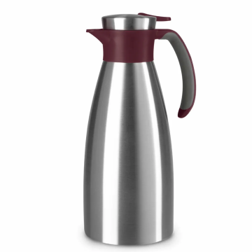 Термоглечик Tefal Soft Grip, 1.5л, нежавіюча сталь, пластик, бордовий (K3042214)