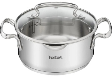 Каструля з кришкою Tefal Duetto+, 18см, 2л, нержавіюча сталь, скло (G7194355)