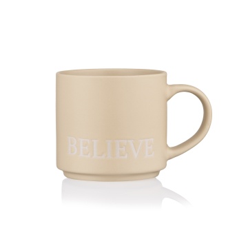 Чашка ARDESTO Believe, 420мл, кераміка, жовтий (AR3043Y)