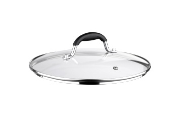 Кришка ARDESTO Black Mars, 22см, термостійке скло, нержавіюча сталь, силікон (AR0722SL)
