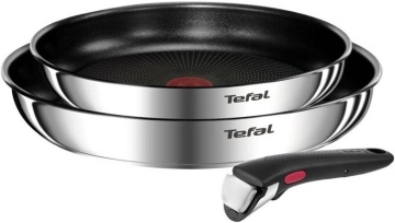 Набір посуду Tefal Ingenio Emotion, змінна ручка, 3предмети, нержавіюча сталь, бакеліт (L897S374)