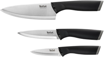 Набір ножів Tefal Comfort, 3шт, нержавіюча сталь, пластик, чорний (K221S375)